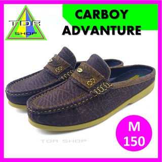 CARBOY รองเท้าผู้ชาย ปิดหัว หนังเทียม สีน้ำตาล รุ่นM150