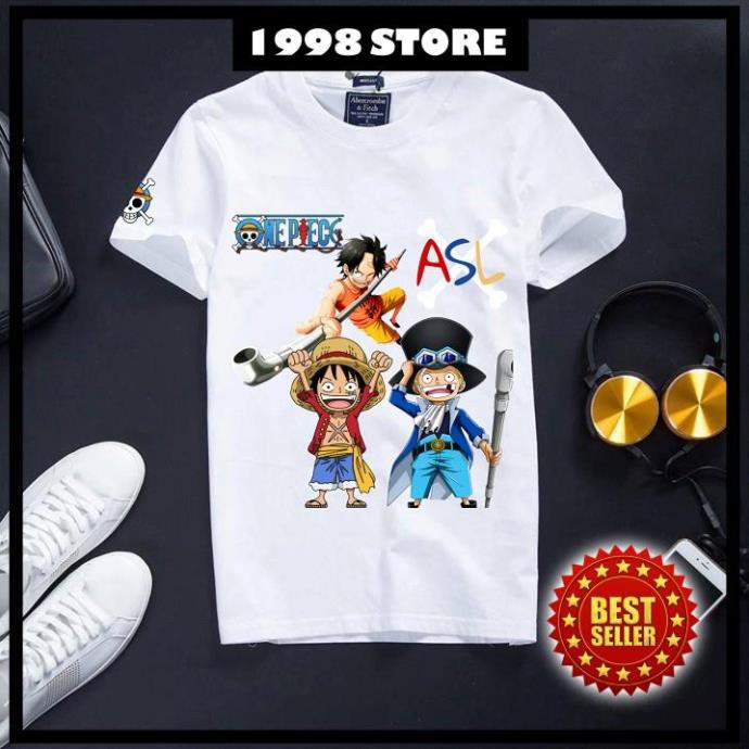 [ทุกขนาด]เสื้อยืดวันพีชสีขาวสวยมากในผ้าคอตตอน - ทีม ASL