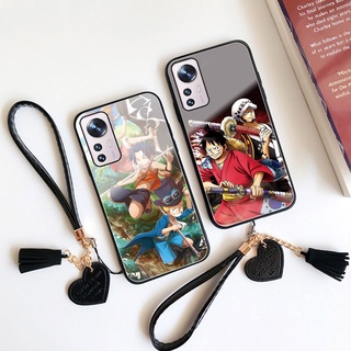 เคสโทรศัพท์มือถือกระจกนิรภัย แบบแข็ง กันกระแทก ลายการ์ตูนอนิเมะ One Piece Luffy Zoro สําหรับ Xiaomi Redmi Note 11E 11S 11 Pro 10c 10 Redmi K50 K40 Gaming K40s