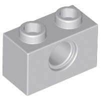 [030] ชิ้นส่วนเลโก้ Lego Part Technic, Brick 1 x 2 with Hole (3700) ราคา/ชิ้น