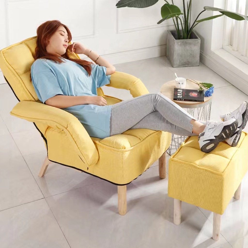 SCALE เก้าอี้พักผ่อน 6 ระดับ โซฟาปรับได้ เก้าอี้ปรับนอน เตียงพับ ปรับนอนได้ เบาะนอนปรับได้ ความจุแบริ่ง 200 KG