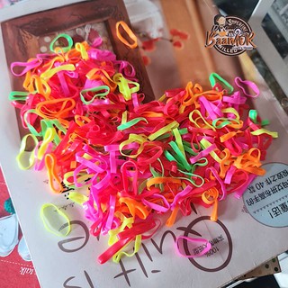 60ชิ้น ยางมัดผม หนังยาง ยาง กลม สีคละ elastic , rubber band