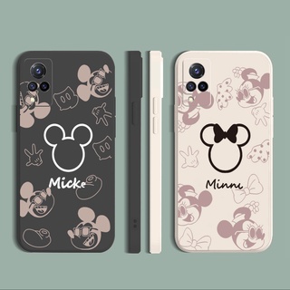 for VIVO Y12S Y12A Y50 Y30 Y30i Y20 Y20i Y20S G Y3S Y20A Y12 Y15 Y17 Y19 Y95 Y91 Y93 (Mediatek) Drawing Minne Mickey Mouse Square Straight Edge Soft Silicone Cover Duable Phone Case
