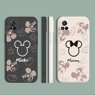 for VIVO Y12S Y12A Y50 Y30 Y30i Y20 Y20i Y20S G Y3S Y20A Y12 Y15 Y17 Y19 Y95 Y91 Y93 (Mediatek) Drawing Minne Mickey Mouse Square Straight Edge Soft Silicone Cover Duable Phone Case