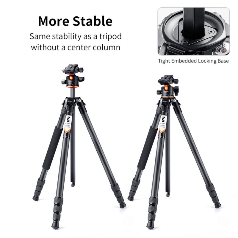 ขาตั้งกล้อง K&F A254C4+BH-35L Carbon Fiber Travel Tripod (KF09.098)
