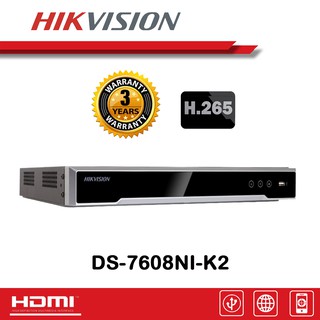 HIKVISION เครื่องบันทึกกล้องวงจรปิดสำหรับ IP CAMERA (NVR) 8CH รุ่น DS-7608NI-K2