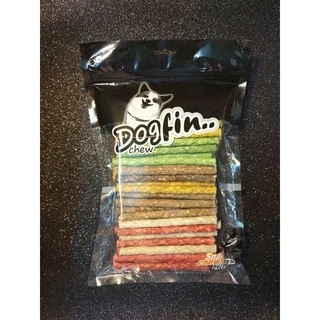 Dogfin มันชี่คละสี (หนังบด) ขนมสุนัข (มันชี่กลม1 kg.)