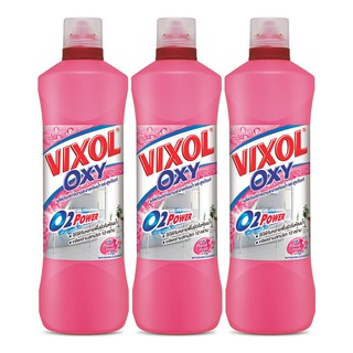 ✨ขายดี✨ วิกซอล ออกซี่ น้ำยาล้างห้องน้ำ กลิ่นฟลอรัล เฟรช 700 มล. x 3 ขวด Vixol Toilet Cleaner Oxy Floral Fresh 700 ml x 3