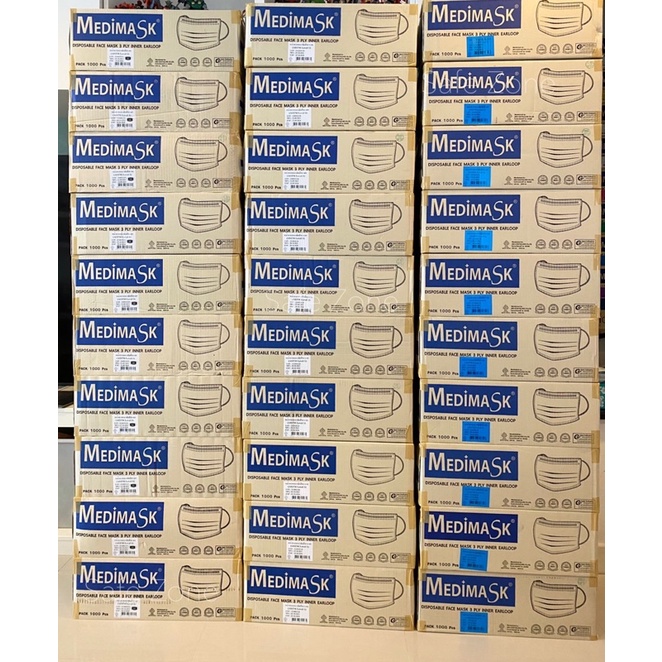 ‼️พร้อมส่ง‼️🔺ยกลังคละสีได้🔺 ยกลัง 20 กล่อง จำกัด 4 ลัง/ 1 คำสั่งซื้อ 💙 Medimask, MindMask, Pcare 💙 m