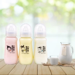 โยเกิร์ตขวดนม Shui Lian Wan พร้อมดื่ม นมโยเกิร์ต โยเกิร์ตสตรอเบอรี่ ขนาด 280 ml.