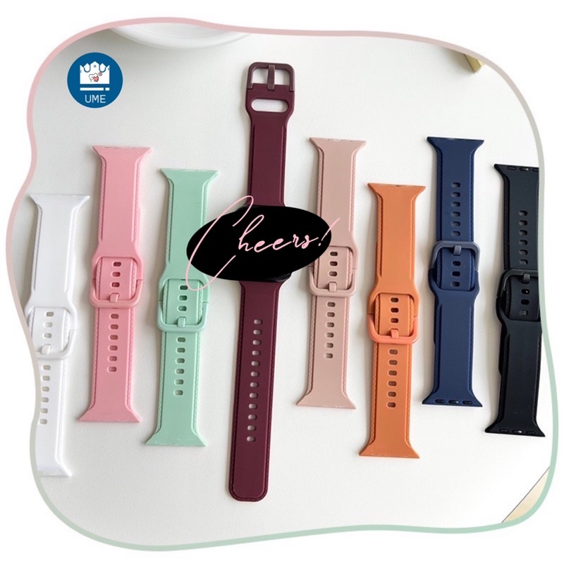 2 ชเลคลีฟ ยาง ใช้ได้กับ for smart watch series10 9 8 7 6 SE 5 4 3 2 1  สายนาฬิกา ขนาด 38/41/42/40/44/45/46/49 มม strap