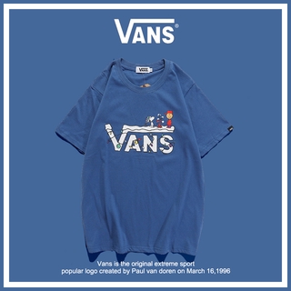 ย้อนยุคVans Wanz ใหม่ Hot Look เสื้อยืดลําลองสําหรับผู้ชายผู้หญิงผ้าฝ้ายแขนสั้นเหมาะกับการวิ่งS-5XL