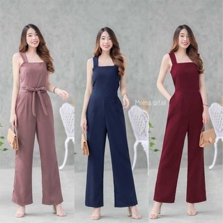 hbstation.shop เสื้อผ้าแฟชั่น Jumpsuit สีโกโก้ กรม แดงเลือดหมู พร้อมส่ง