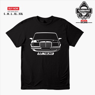 เสื้อยืด พิมพ์ลายรถยนต์ Mercedes Benz W123