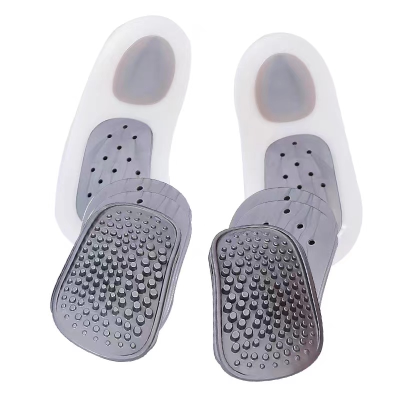 1 คู่ปฏิบัติทนทานเท้าแบนเคาะเข่า Plantar Orthotics แทรก Breathable Arch สนับสนุน Insoles 8 แผ่นแก้ไข