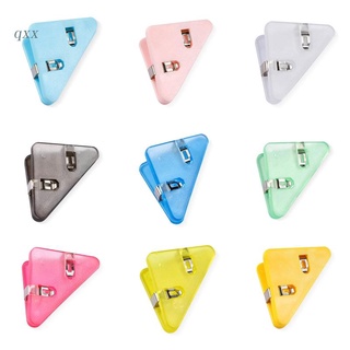 Ch*【พร้อมส่ง】คลิปหนีบมุมกระดาษ หลากสี สําหรับเอกสาร 50 แผ่น