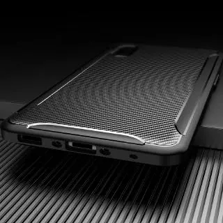 สําหรับ Samsung Galaxy XCover Pro เคสคาร์บอนไฟเบอร์หรูหราซิลิโคน Bussness กันกระแทก