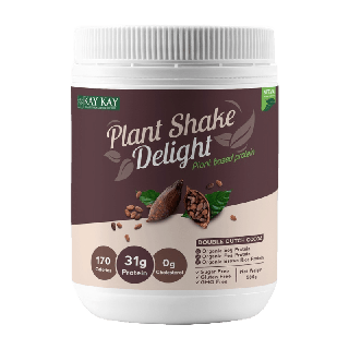 KAY KAY Plant Shake Delight Plant Based Protein โปรตีนจากพืช รสดับเบิ้ล ดัชท์ โกโก้ (Double Dutch Cocoa) อร่อย ดื่มง่าย โปรตีนสูง วีแกน ขนาด 500 กรัม