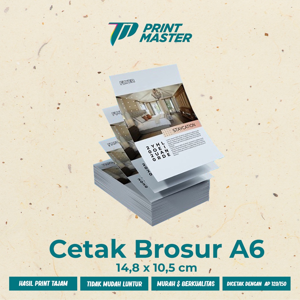 A6 Brochure / Flyer Printing (1 ด้าน / 2 ด้าน)