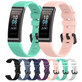 สายซิลิโคน สําหรับ Huawei Band 4 pro TER-B29S Band 3 pro เปลี่ยนทดแทน สายนาฬิกาข้อมือ สายรัดข้อมือสมาร์ทวอทช์ อุปกรณ์เสริม