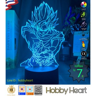 **พร้อมส่ง** โคมไฟอะคริลิค 3มิติ Dragon Ball โคมไฟตั้งโต๊ะ เปลี่ยนได้ 7 สี 3D Optical Lamp (Gift)