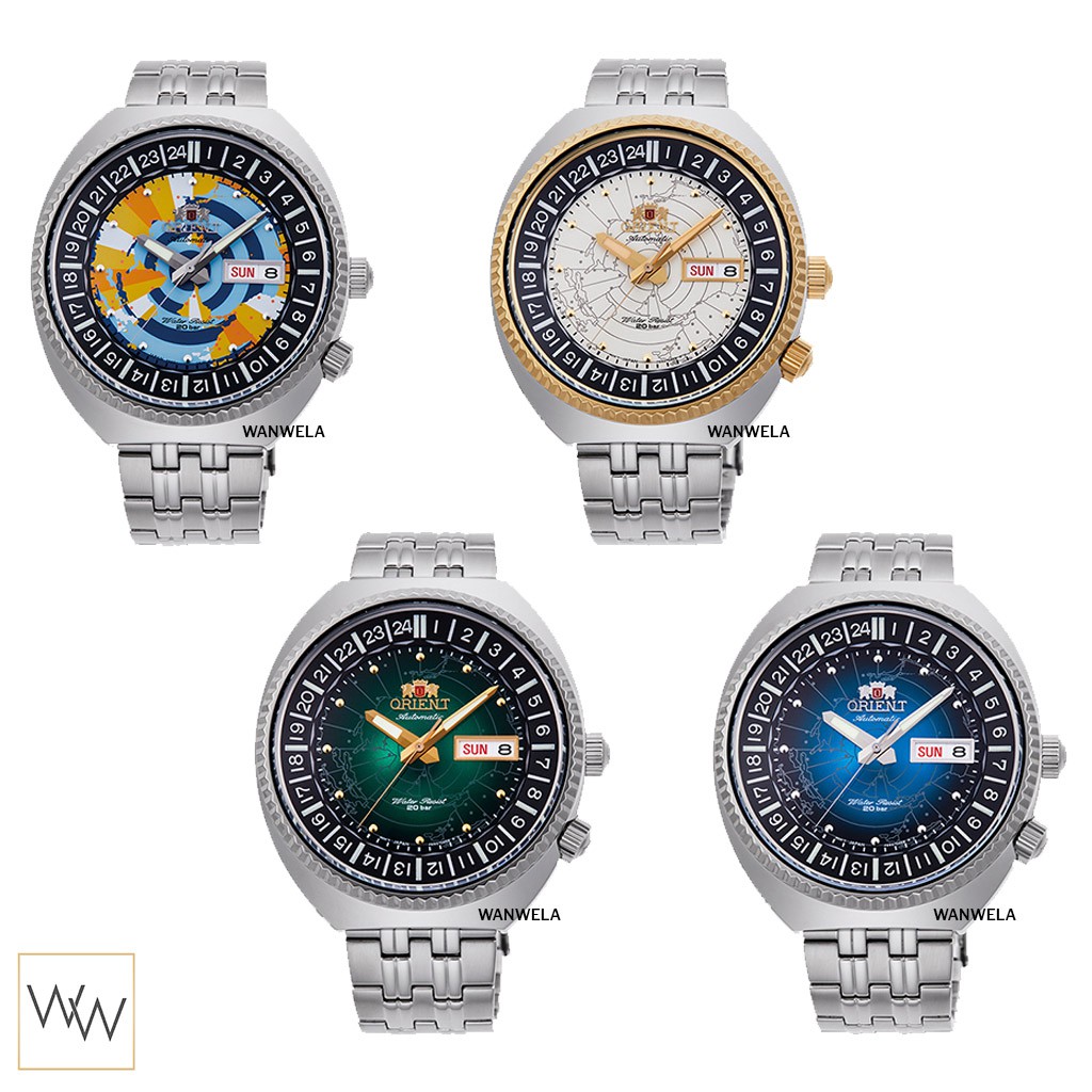 ของแท้ นาฬิกาข้อมือ ผู้ชาย Orient Revival Collection รุ่น World Map Diver ประกันศูนย์ไทย