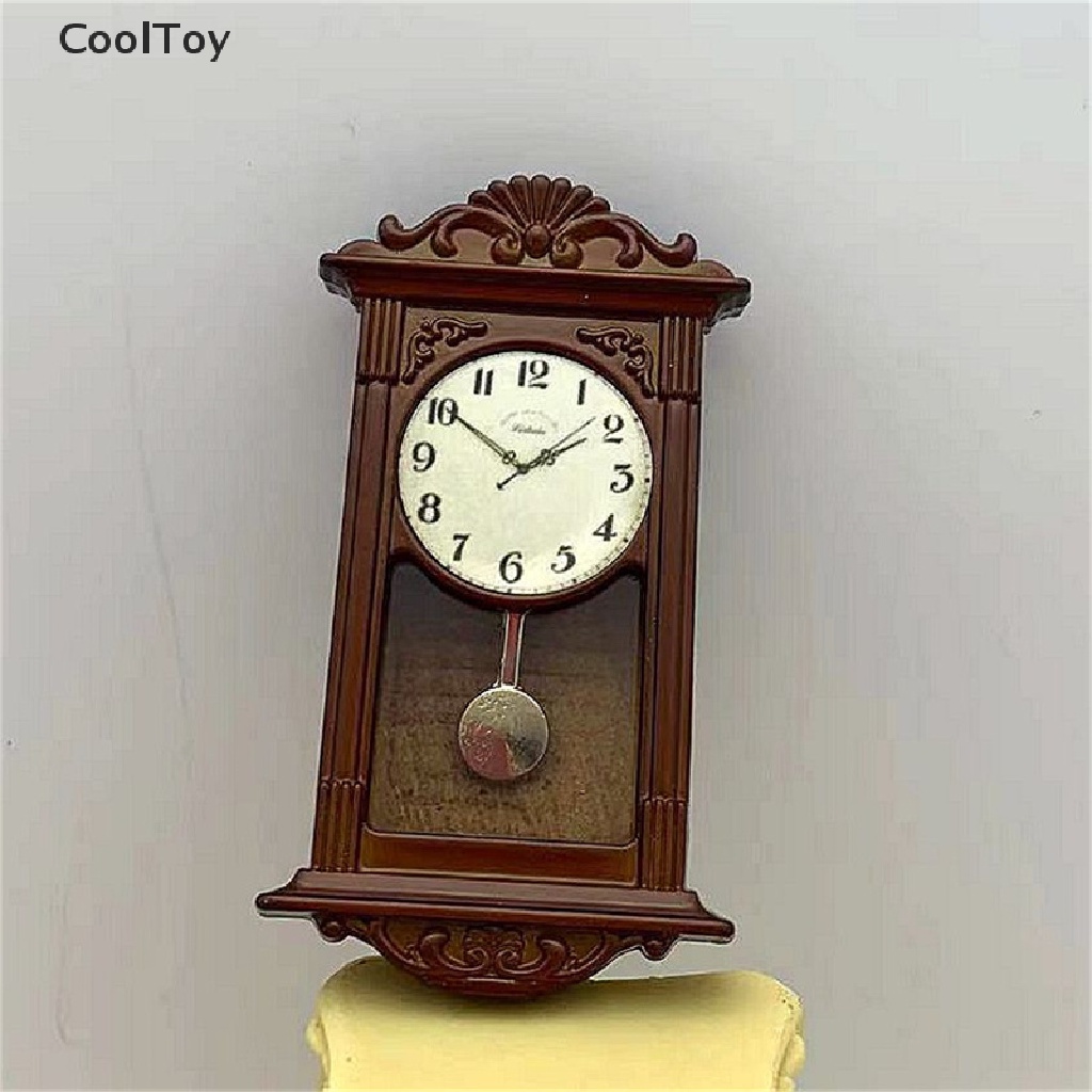 < Cooltoy > นาฬิกาแขวนผนังจิ๋ว 1:12 สําหรับตกแต่งบ้านตุ๊กตา 1 ชิ้น - รูปที่ 2