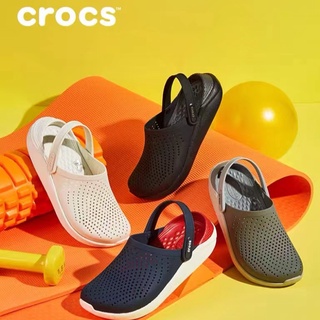 Crocs LiteRide Clog ฤดูร้อนใหม่รองเท้าแตะกันลื่นผู้ชายและผู้หญิงรองเท้าแตะคู่รองเท้าชายหาด