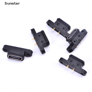 [Sunstar] Type C 2Pin ซ็อกเก็ตพอร์ต C Usb C กันน้ําพร้อมสกรูชาร์จ