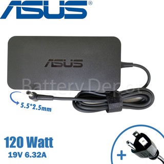Asus Adapter ของแท้ 19V/6.32A 120W หัวขนาด 5.5*2.5mm สายชาร์จ Asus VivoMini VC66 สายชาร์จ เอซุสAsus 19V/6.32A 120W หัวขน #9