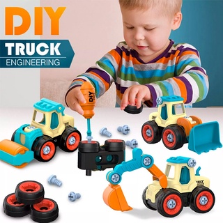 ชุดของเล่นเด็ก ชุดรถของเล่นเด็ก DIY รถของเล่นพร้อมอุปกรณ์ช่าง ของเล่นเสริมพัฒนาการ ASP