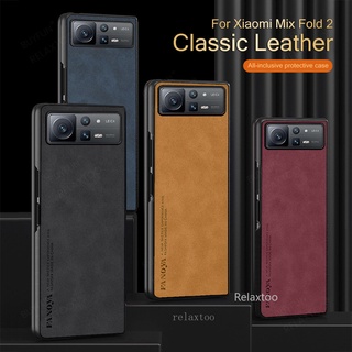 Luxury texture Leather Matte Cover For Xiaomi mi Mix Fold 2 Fold2 MixFold2 Phone Case Soft Shockproof Sweat Resistant Lambskin Casing