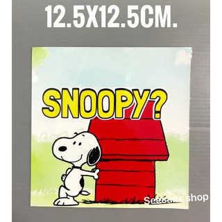 (1ชิ้น)#สติกเกอร์สูญกาศ ติดแผ่นป้ายภาษี พรบ. รถยนต์ #snoopy บ้านสีแดง