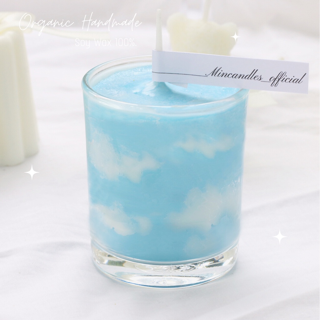 เทียนหอม ก้อนเมฆ Cloud candle เทียนท้องฟ้า Sky candle มินิมอล ตกแต่งบ้าน น่ารัก ไขถั่วเหลือง Soy Wax Candle 100%