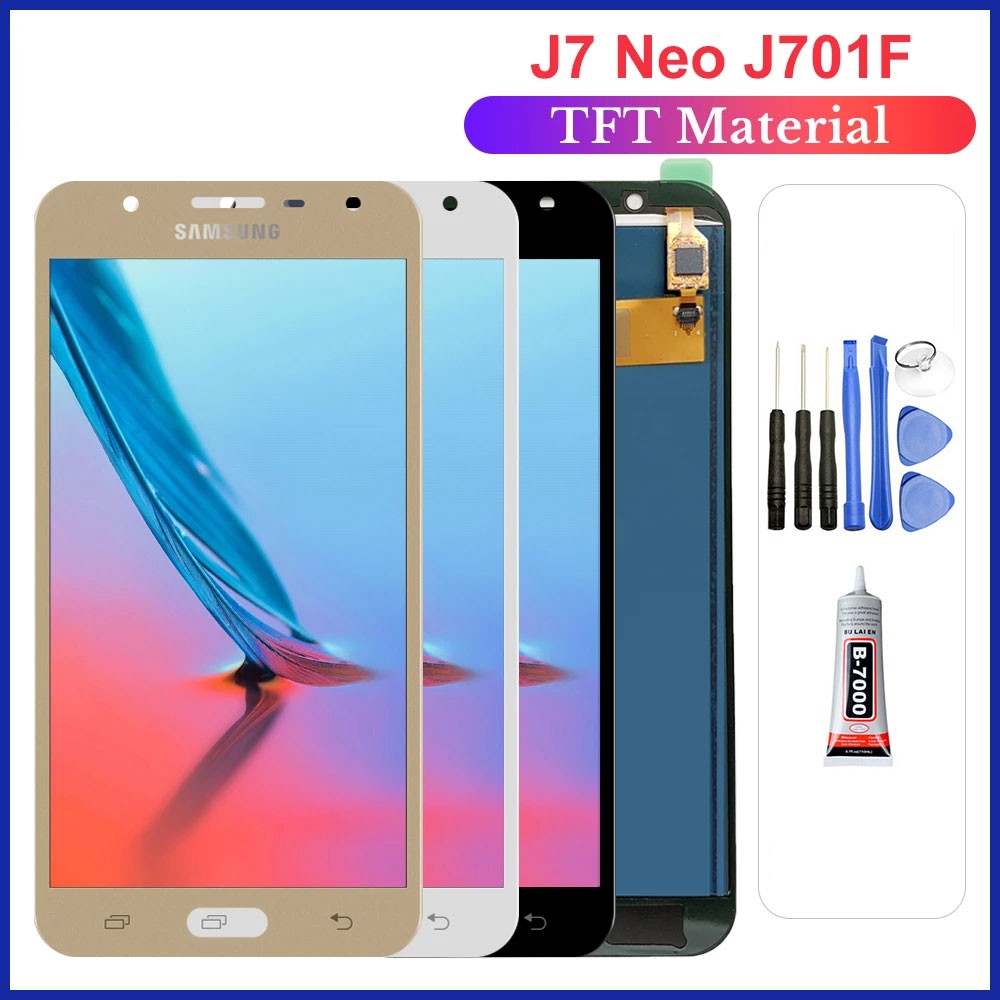 สําหรับ Samsung J7 neo J7 Nxt J701F J701M J7 Core จอแสดงผล LCD Touch Screen Digitizer Assembly เปลี่