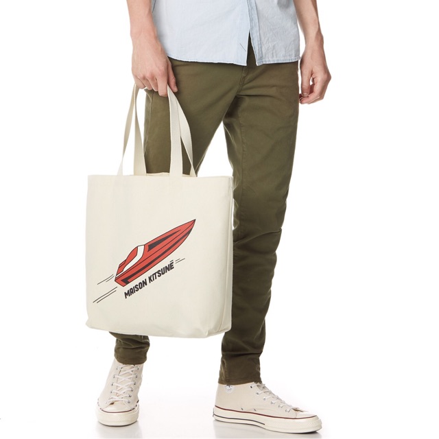 Maison kitsune tote bag