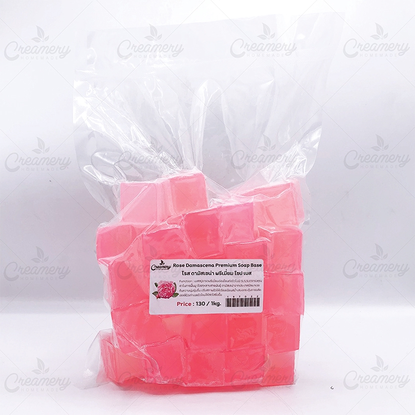 Rose Damascena Premium Soap Base ขนาด 1 Kg. เบสสบู่กุหลาบ