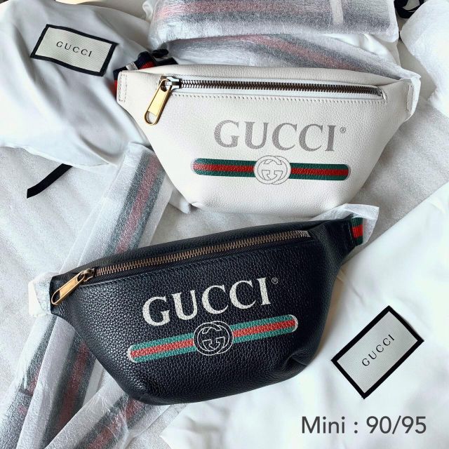 NEW​ Gucci​ print​ leather​ mini​ belt​ bag