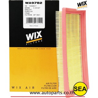 ไส้กรองอากาศ WIX สำหรับ MITSUBISHI MIRAGE 1.2 A03A, TOYOTA SIENTA,AVANZA 1.5  2NR ปี 12 (1ชิ้น)