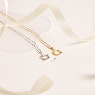 9k จี้ พร้อมสร้อยคอ นพเก้า งานทองแท้(gold/pinkgold/white gold)9k