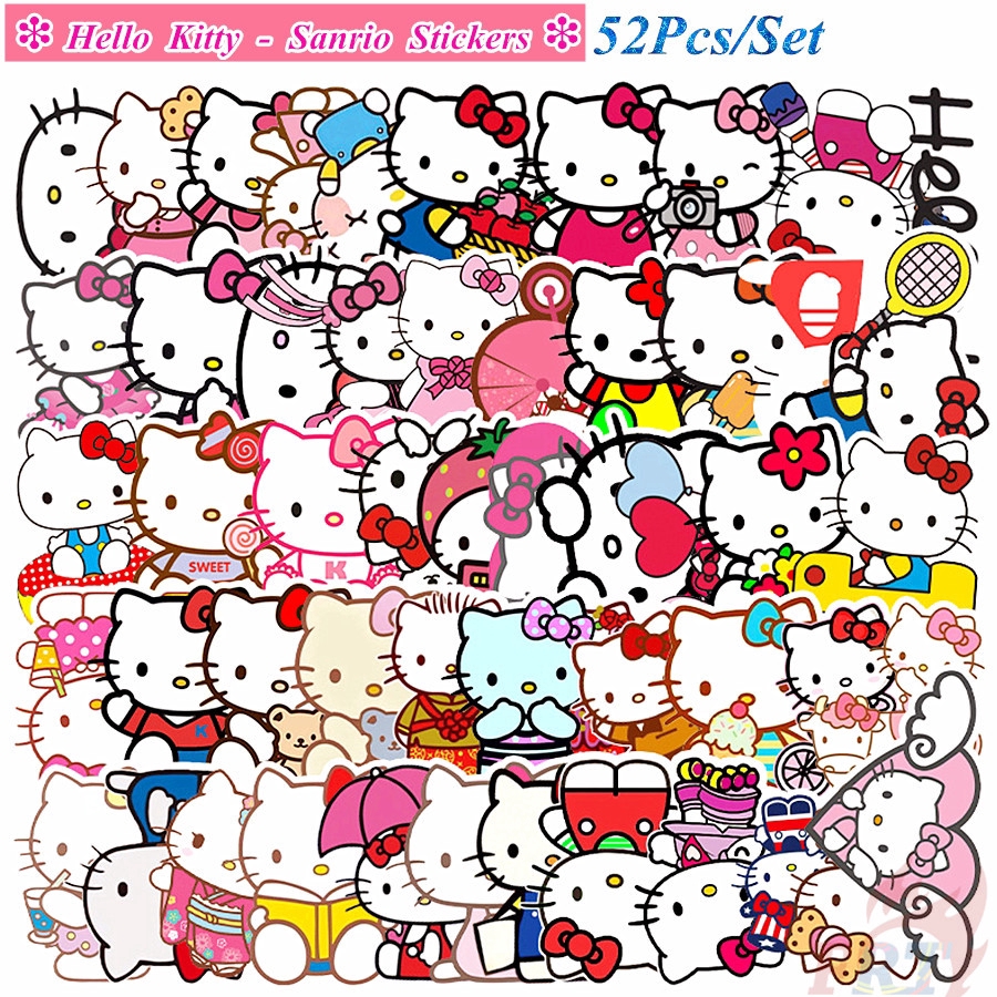 Hello Kitty - Series 01 Sanrio สติ๊กเกอร์ 52Pcs/Set Cartoon Anime DIY Fashion Decals Doodle สติ๊กเกอร์