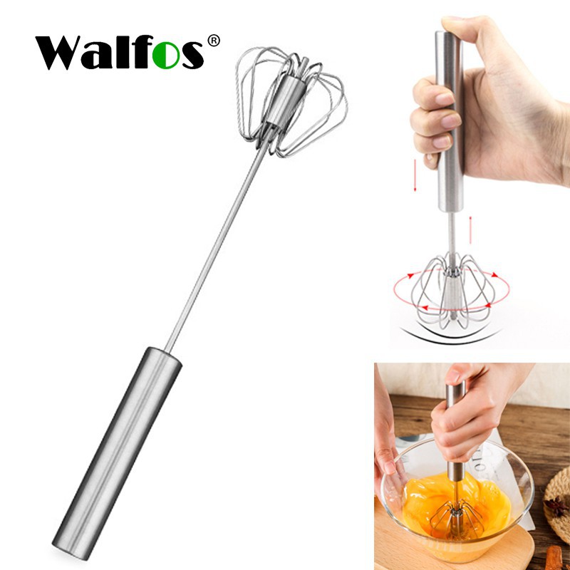Walfos Food Grade Stainless Semi-automatic Mixer Egg Beater Egg Cream Cake Hand Stirring Blender