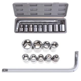 SJW 10pcs Bicycle Motorcycle Car Repairing Tool Set 10 Pcs Socket Wrench Set