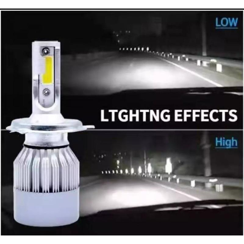ไฟหน้าLED 1คู่ รุ่น C6 ขั้ว H1 H3 H4 H7 H8/H9/H11 9005/HB3 9006/HB4 36w 9V-36V 6000K แสงสีขาว - รูปที่ 3