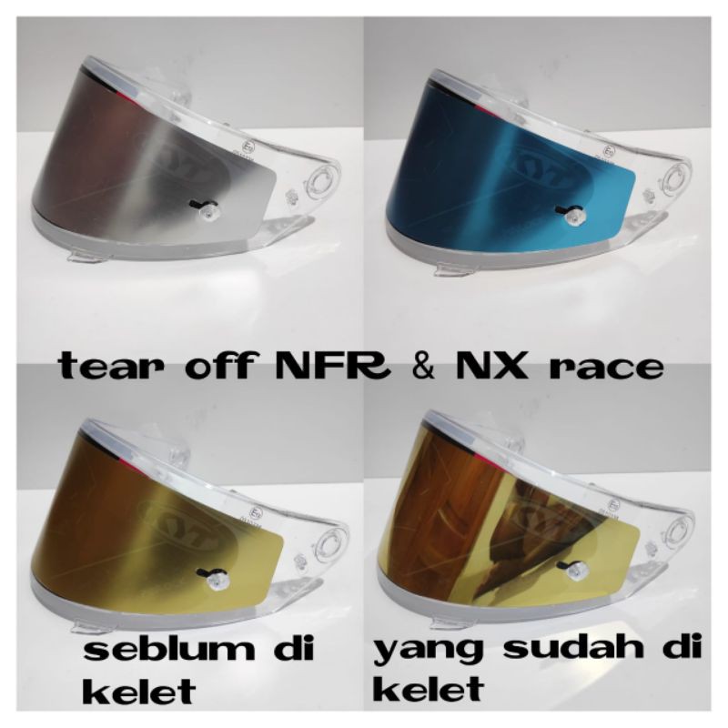 Kyt NFR TEAR OFF PREMIUM KYT NX RACE TEAR OFF IRIDIUM สีล่าสุด