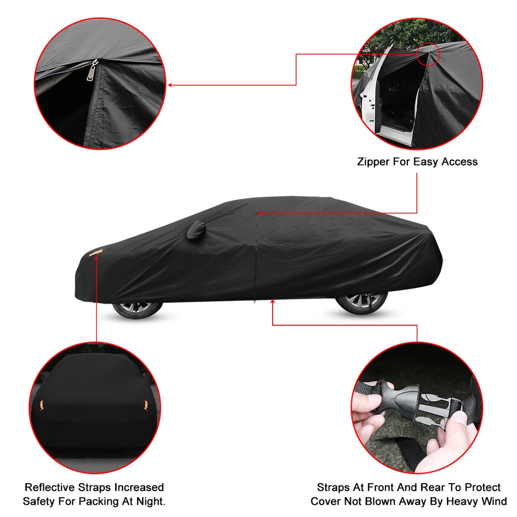 X Autohaux Full Car Covers Universal Outdoor Indoor Auto Cover ...