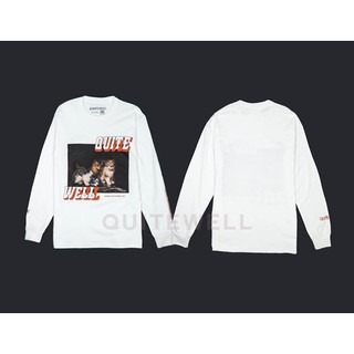 เสื้อยืดโอเวอร์ไซส์QWT97-2 CAT WHITE LSS-3XL