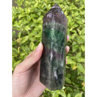 พร้อมส่ง ถ่ายจากสินค้าจริง หินแท้ คริสตัลแท้100%  แท่งหินฟลูออไรท์ Fluorite tower fluorite point