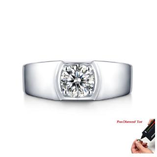 เครื่องประดับผู้ชายแหวนหมั้นแต่งงาน real moissanite s925 ด้วยการรับรอง GRA