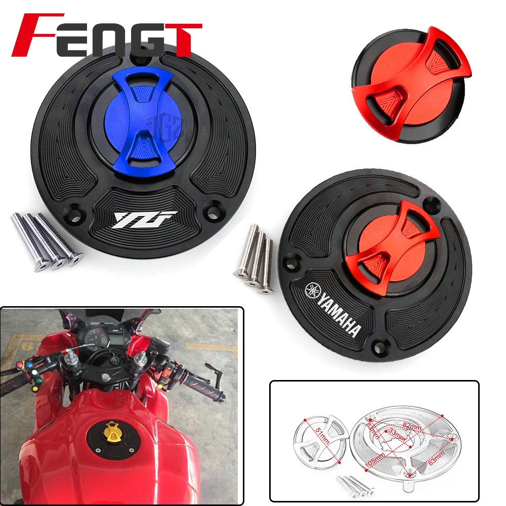 ฝาครอบถังน้ํามันเชื้อเพลิงสําหรับ Yamaha Yzf R1 R3 R6 R15 R25 V-MAX MT-07 FZ-09 FAZER FZ1 FZ6 Motorc